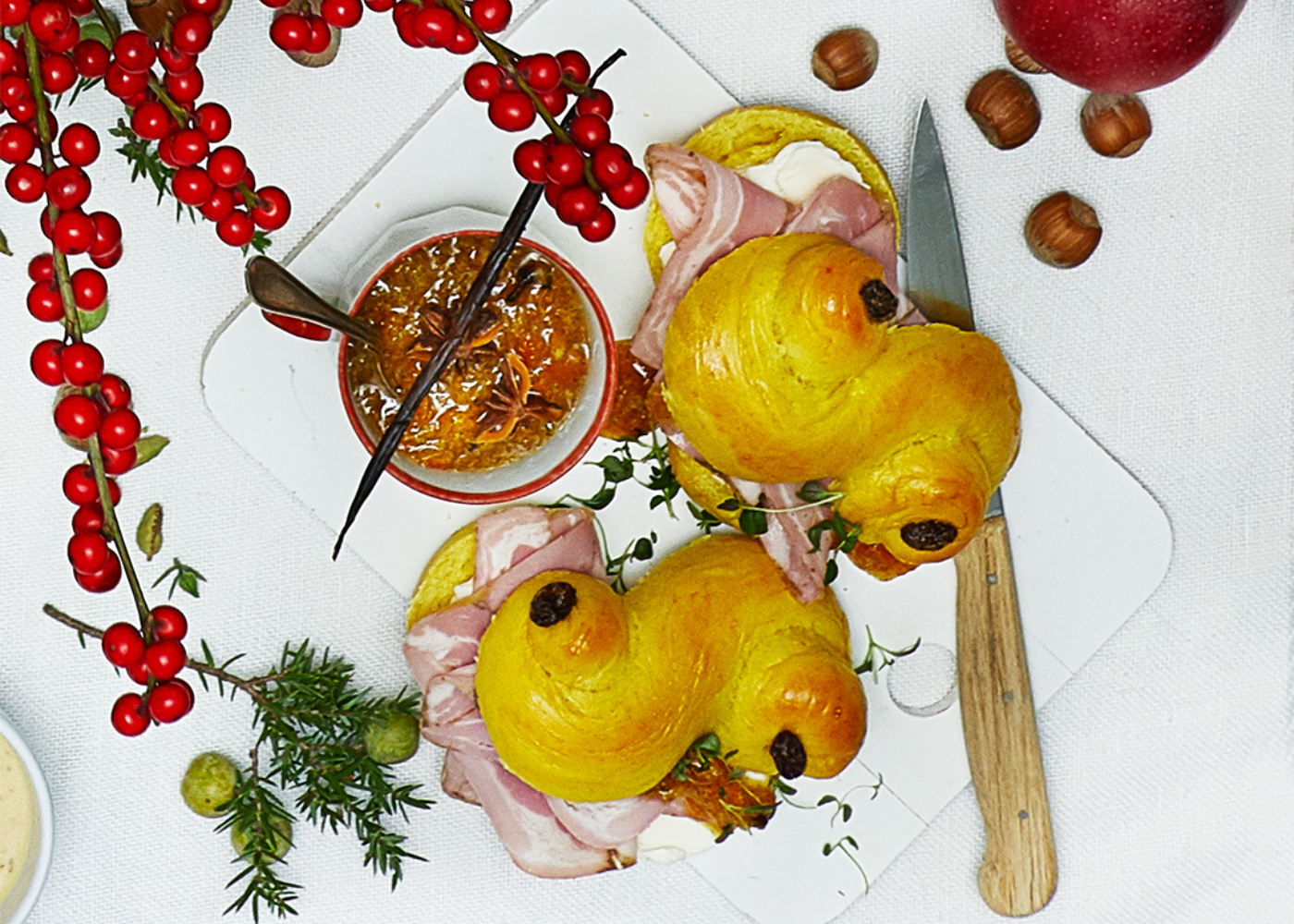 Ribberull pa delte lussekatter